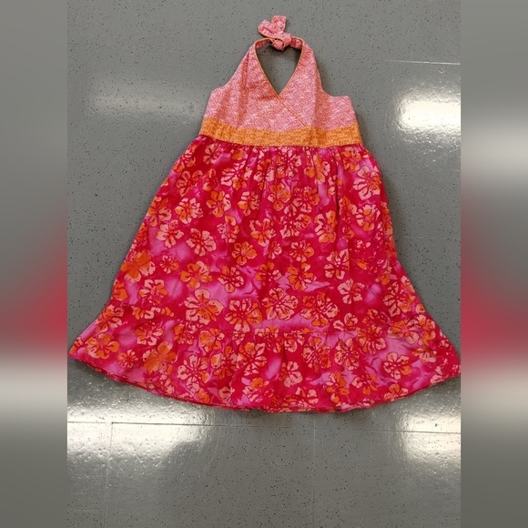 Youngland Girl size 5 Paisley polka dot Floral Stretch A Line Sleeveless Dress - Picture 2 of 13